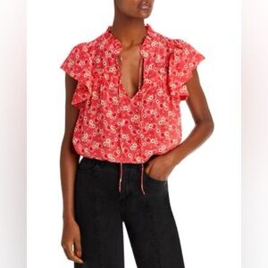 Sea New York Josephine Flutter Sleeve Top